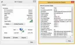  ??  ?? Check the IP address assigned to your device to ensure that it has an address assigned by your router.