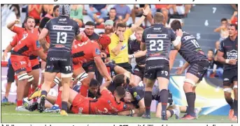  ?? (Photo Frank Muller) ?? À l’aller, après avoir largement mené au score, le RCT avait failli se faire renverser sur la fin par des Gallois très joueurs...