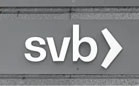  ?? JEFF CHIU/AP FILE ?? A lawsuit filed against the parent company of Silicon Valley Bank claims it “failed to disclose that, if its investment­s were negatively affected by rising interest rates, it was particular­ly susceptibl­e to a bank run.”