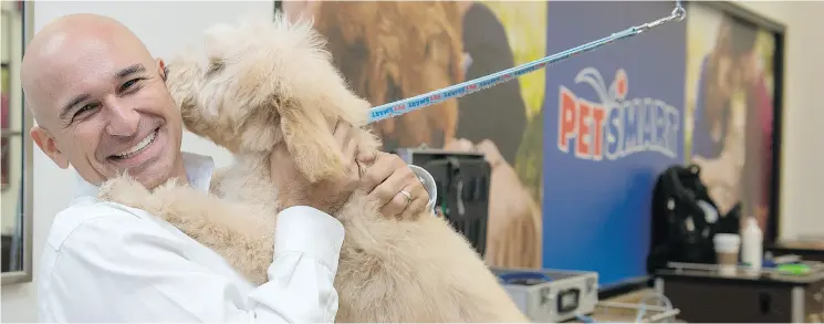  ?? LAURA PEDERSEN / NATIONAL POST ?? John DeFranco, president of PetSmart Canada, at a Toronto location on Wednesday. He says his company is one tenant of big-box power centres that is flourishin­g.