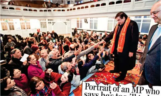  ??  ?? Survivor: Shamed Labour MP Keith Vaz, far right, on stage with the Bollywood actor Shatrughan Sinha