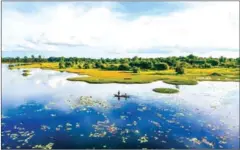  ?? SUPPLIED ?? View of a natural lake planned to be converted into a resort.