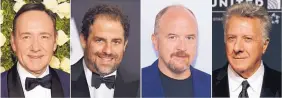  ??  ?? LEFT TO RIGHT: Some of the men accused of sexual misconduct are actor Kevin Spacey, film producer Brett Ratner, comedian Louis C.K., and actor Dustin Hoffman.