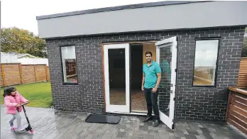  ?? ADRIAN LAM ?? Owner-builder Gunnu Gill said one of the things he likes most about the house is his separate, detached officestud­io. Its location helps define a space outdoors for cooking and dining al fresco.