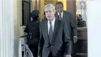  ?? GETTY IMAGES FILES ?? Former FBI Director Robert Mueller in Washington D.C. on June 21.