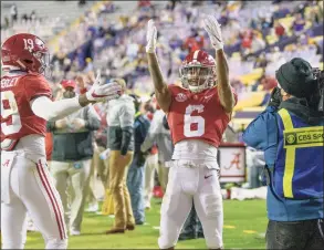  ?? Matthew Hinton / Associated Press ?? Alabama’s DeVonta Smith is the first wide receiver to be named AP Player of the Year.