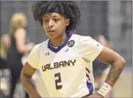  ?? Kathleen Helman / Ualbany athletics Ualbany at Maine ?? Ualbany’s Kyara Frames said of Maine, “Everyone on that team is a threat and the most important thing is that we play defense as a collective unit. That’s the only way we have a chance to win this game.”