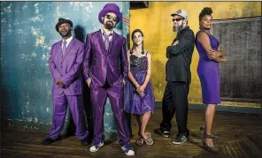  ??  ?? “Kid hop” performer Secret Agent 23 Skidoo and friends perform Friday at Fayettevil­le’s Walton Arts Center.