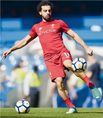  ??  ?? Liverpool manager Jurgen Klopp insists he will not rest any of his key players, including in-form winger Mohamed Salah, against Brighton on Sunday, in order to keep them fresh for the Champions League final. — AFP