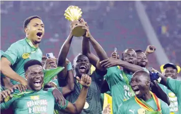  ?? ?? Senegal defeated Egypt to win the AFCON title in Cameroun