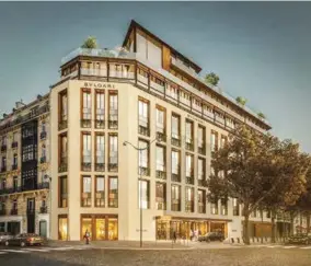  ??  ?? FROM TOP: The majority of rooms at Bulgari Hotel Paris will be suites; the spa at Four Seasons Hotel George V; Kimpton Paris will have 122 rooms