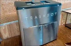  ?? Nora Shelly/Post-Gazette ?? The TrashBot, a waste-sorting trash can created by Pittsburgh startup Clean Robotics.