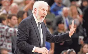  ??  ?? Will Spurs coach Gregg Popovich announce his candidacy for U.S. president? SOOBUM IM/USA TODAY SPORTS