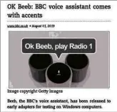  ??  ?? Here’s a page we sent from the BBC News site to our Kindle Keyboard