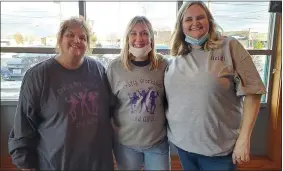  ?? SUBMITTED ?? Crafty Workshop and Gifts co owners Kelly Debelak, Heidi Campbell and Heidi Fosnaught are bringing family and friends together with their passion for ceramics and woodworkin­g.