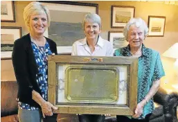  ??  ?? MONTHLY MEDAL WINNER: Ronel Hough, centre, received the Marge Parish trophy from vice captain Wendy Counihan, left, and vice president Gift Wallace