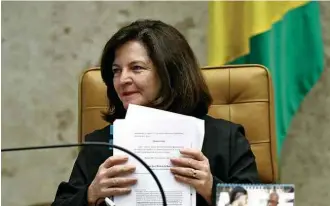  ?? Pedro Ladeira - 7.dez.17/Folhapress ?? Raquel Dodge, procurador­a-geral da República, em sessão do STF no começo do mês