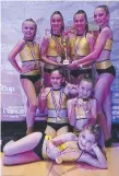  ??  ?? The Bundall Angels with their Australian Dance Cup trophy.