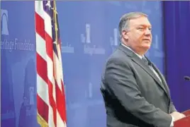  ?? AFP ?? US secretary of state Mike Pompeo at the Heritage Foundation.