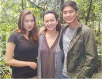  ??  ?? With Julia Montes and Coco Martin in Walang Hanggan