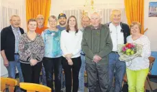  ?? FOTO: CÄCILIA FIEDLER ?? Die Geehrten (von links): Erich Braun, Vize Corinna Bühler, Peter Bantle, Cornelia Sprenger Michael Vonier, Claudia Vonier, Hans Vonier, Josef Huber, Arnold Neher, Christa Vonier.