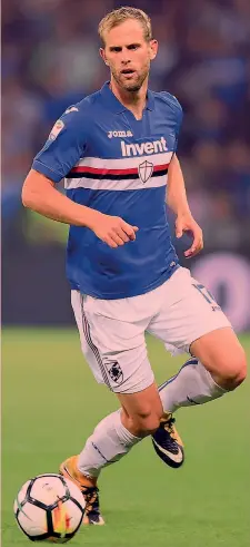  ?? LAPRESSE ?? Ivan Strinic, 30 anni, prima stagione alla Sampdoria