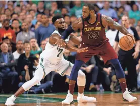  ?? GREG M. COOPER/USA TODAY ?? The Cavs and LeBron James haven’t solved the Celtics.