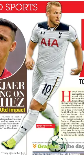  ??  ?? Harry Kane in action (File Photo)