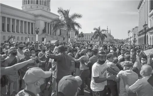  ??  ?? Movilizaci­ones en La Habana, el pasado domingo.