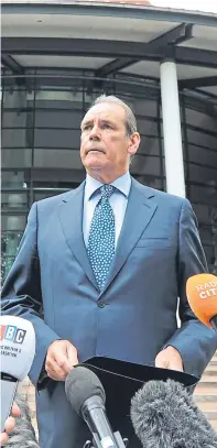  ??  ?? ‘VINDICATED’: Sir Norman Bettison speaks to the media outside Preston Crown Court