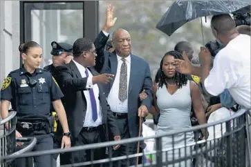  ?? Matt Slocum Associated Press ?? BILL COSBY leaves the Montgomery County Courthouse after the trial last week. “We have the better posture if they retry it,” one of his attorneys said of prosecutor­s. “We have gotten to see the best of their evidence.”