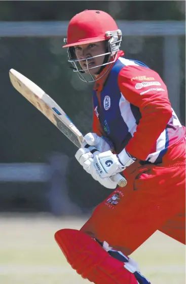  ??  ?? CHAMPING AT BIT: Mulgrave's Marcus McGregor-Cassady returns to local competitio­n tomorrow, after captaining South Australia at the National Indigenous Cricket Championsh­ips.Picture: