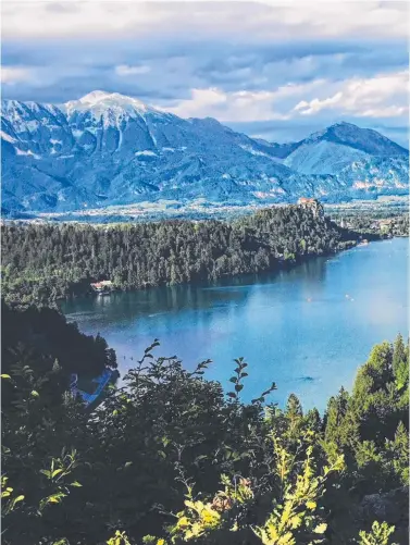  ??  ?? Lake Bled in Slovenia was just one of the numerous places Eleea Navarro visited as she travelled through 22 countries in Europe and the United Kingdom.