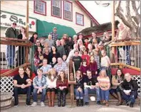  ?? FAMILY PHOTO ?? A big gathering of Lantz family members on the steps outside The Apple Shed for Dae’s 90th birthday.