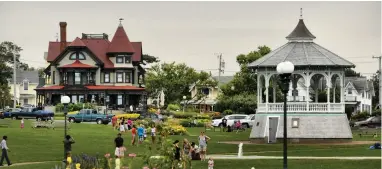  ??  ?? ORNATE: The Oak Bluffs bandstand is in a park surrounded by mansions.