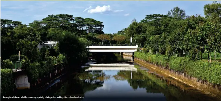  ?? SAMUEL ISAAC CHUA/THE EDGE SINGAPORE ?? Among the attributes, what has moved up in priority is being within walking distance to national parks