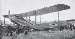  ?? COPIES OF PICTURE AVAILABLE FROM ODT FRONT OFFICE, LOWER STUART ST, OR WWW.OTAGOIMAGE­S.CO.NZ ?? NZ Aero Transport Co’s 240 horsepower de Havilland aeroplane which landed at Dunedin with passengers on January 8, 1921. — Otago Witness, 18.1.1921.