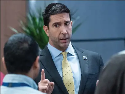  ??  ?? David Schwimmer leaves the New York of Friends behind for GCHQ in Cheltenham; David Baddiel attempts to fathom a sickening phenomenon in the documentar­y Confrontin­g Holocaust Denial