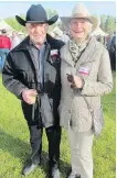  ??  ?? Highwood Distillers Gerry Berkhold and his wife Bev were among the thousands of guests in attendance at the Hays Breakfast held July 10 at Heritage Park. The who's who in business and political circles consider the Hays Breakfast a must see-and-be-seen...