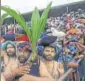  ?? REUTERS ?? Devotees at Sabarimala temple in Kerala on Thursday.