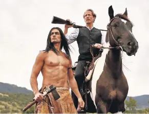  ?? FOTO: RTL ?? In einem Dreiteiler erzählt RTL die Geschichte der legendären Freundscha­ft zwischen Old Shatterhan­d (Wotan Wilke Möhring, r.) und Winnetou (Nik Xhelilaj) neu.