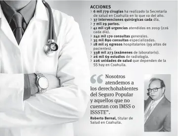  ??  ?? EN HOSPITALES GENERALES