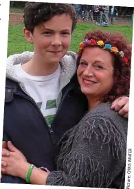  ??  ?? Missed: Ollie, then aged 16, with his mum Jo in 2012