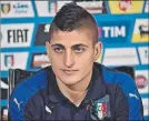  ?? FOTO: EFE ?? Verratti, ayer en rueda de prensa