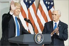  ?? ANDREW HARNIK/AP ?? President Donald Trump and Vice President Mike Pence attended the meeting.