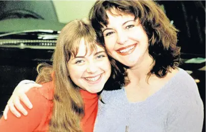  ??  ?? > Charlotte Church with her mother, Maria, when she was 16