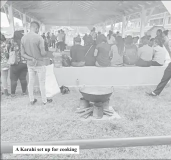  ?? ?? A Karahi set up for cooking