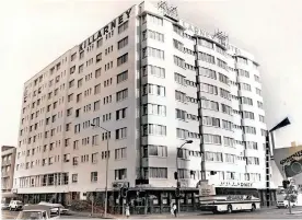  ?? | ROBERT D’AVICE ?? THE Killarney Hotel in 1989. The arrow on the right marks the point where a boy fell from a window while playing a game of blind man’s bluff.