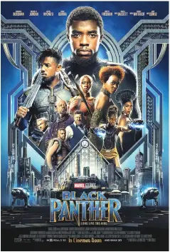  ?? — Courtesy of Marvel Studios ?? ‘Black Panther’ has been tapped for Oscar glory.