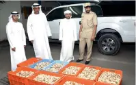  ??  ?? Banned shellfish, worth Dh30,000, seized in RAK last year.